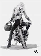 Image result for Biker Girl Painting