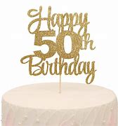 Image result for 50th Birthday Fondant Cupcake Topper