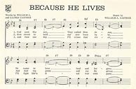 Image result for Because He Lives Lyrics Hymn