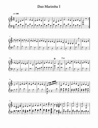 Image result for Marimba Sheet Music