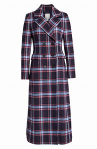 Image result for Long Plaid Coat