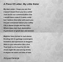 Image result for Letter for Your Sister