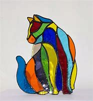 Image result for Stained Glass Cat Lamp