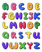 Image result for Square Bubble Letters