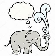 Image result for Elephant Spraying Water Drawing