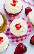 Image result for Strawberry Cupcakes Vanilla