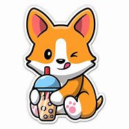 Image result for Corgi Boba Drawing