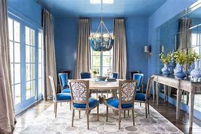 Image result for blue dining room chairs