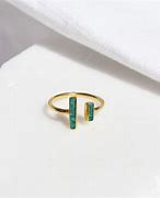 Image result for Two Bar Ring Emerald