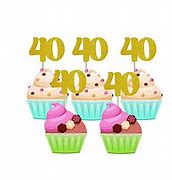 Image result for 40th Cupcake Toppers