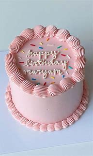 Image result for Birthday Cake with Pink Flowers