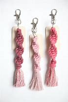 Image result for Macrame Keychain Different Colours