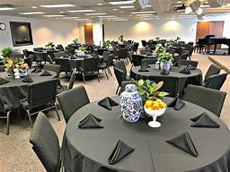 Image result for White and Blue Banquet Table