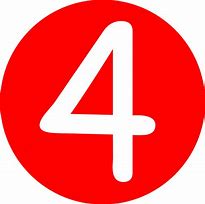 Image result for Red Number 4 Clip Art