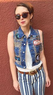 Image result for Studded Punk Vest