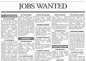 Image result for Newspaper Job Posting Examples