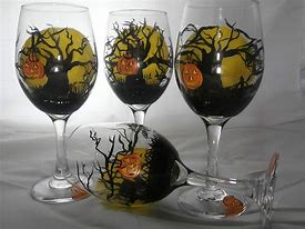 Image result for Halloween Wine Glass