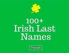 Image result for Irish Last Names List