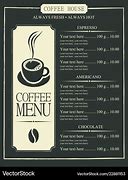 Image result for Coffee Menu Prices