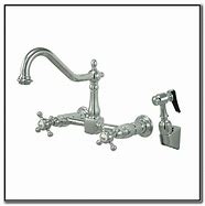 Image result for wall mount kitchen sink faucets with sprayer