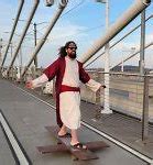 Image result for Jesus Skateboarding T Pose Meme