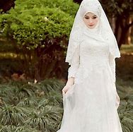 Image result for Muslimah White Wedding Dress