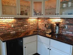 Image result for Brick Veneer Backsplash