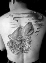 Image result for Wolf Back Tattoo Men