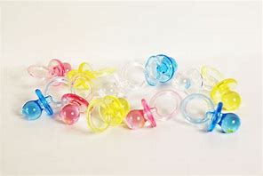 Image result for Plastic Pacifiers for Baby Shower