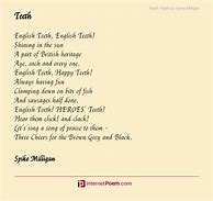 Image result for Poem About Teeth