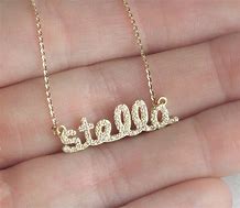 Image result for Custom 14K Gold Name Necklace