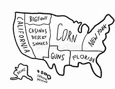 Image result for U.S. Food Map Funny