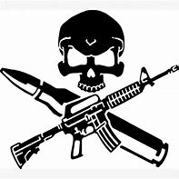 Image result for Skull and Gun Decals