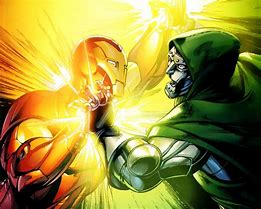 Image result for Dr. Doom vs Iron Man