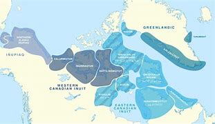 Image result for Inuit Languages across Canada Map