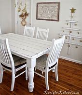 Image result for White Farmhouse Dining Room Table