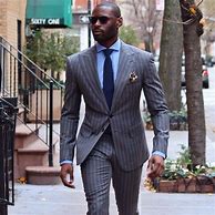 Image result for Combinationa with Grey Pinstripe Suit