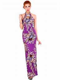 Image result for Chinese Purple Cheongsam