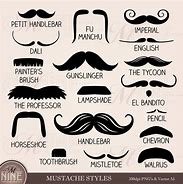 Image result for Mustache Styles Clip Art