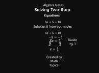 Image result for How to Solve Two Step Equations