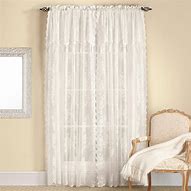 Image result for Lace Window Curtains with Attached Valance