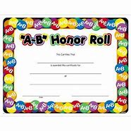 Image result for A/B Honor Roll Certificate Template