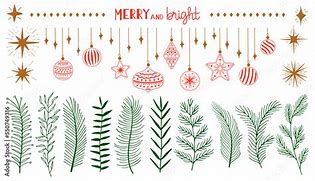 Image result for Christmas Leaf Drawing