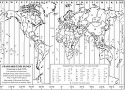 Image result for Time Zones Black and White