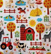 Image result for Farm Animal Cotton Fabric