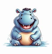 Image result for Cartoon Hippo Coming Out of Water