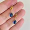 Image result for Yellow Gold and Blue Stone Earrings