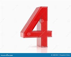 Image result for Red Number 4