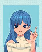 Image result for Blue Hair Magic Anime Girl