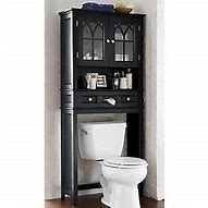 Image result for Black Over the Toilet Storage Cabinet